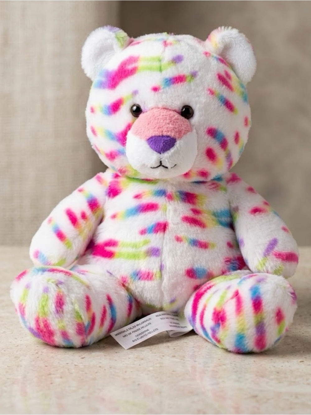 Animal Adventure Kids Unisex Rainbow Tiger Stuffed Animal Plush - NWOT retired
